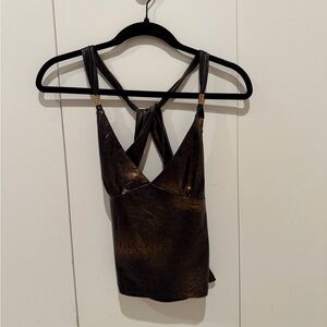 Elegant Brown Women's Top